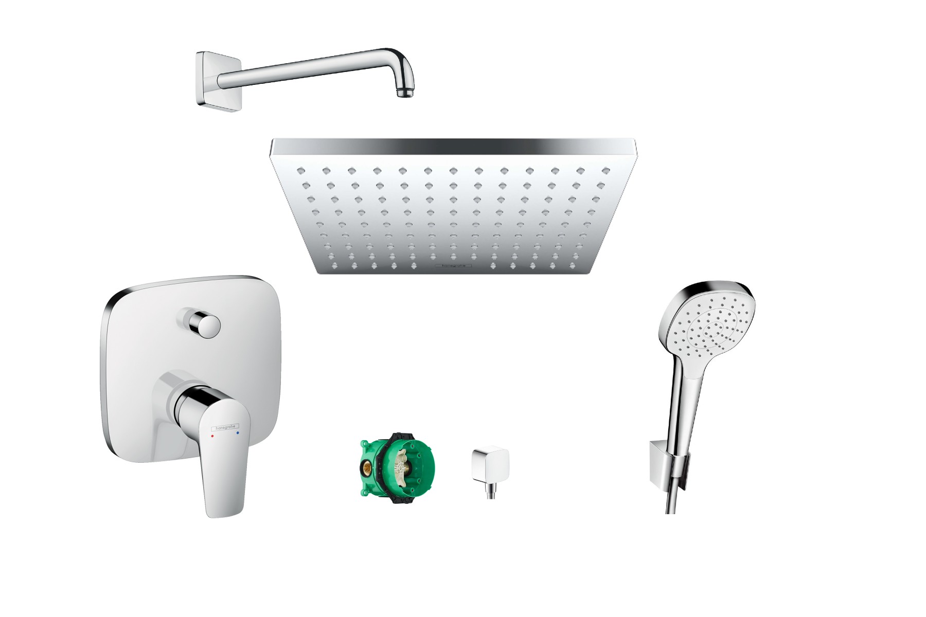 Hansgrohe Sistem de dus hansgrohe talie e, incastrat, 230 x 170 mm, 1 functie, crom, 26283000