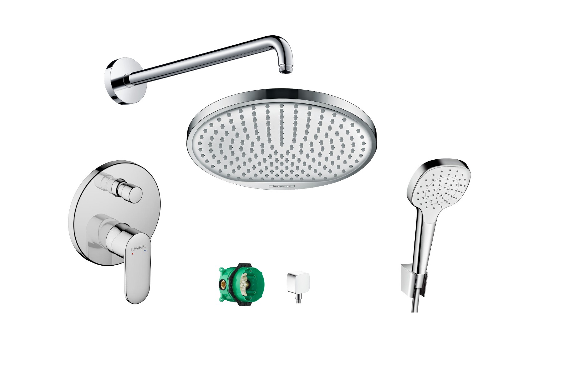 Hansgrohe Sistem de dus hansgrohe vernis blend, incastrat, 240 mm, 1 functie, crom, 26723000