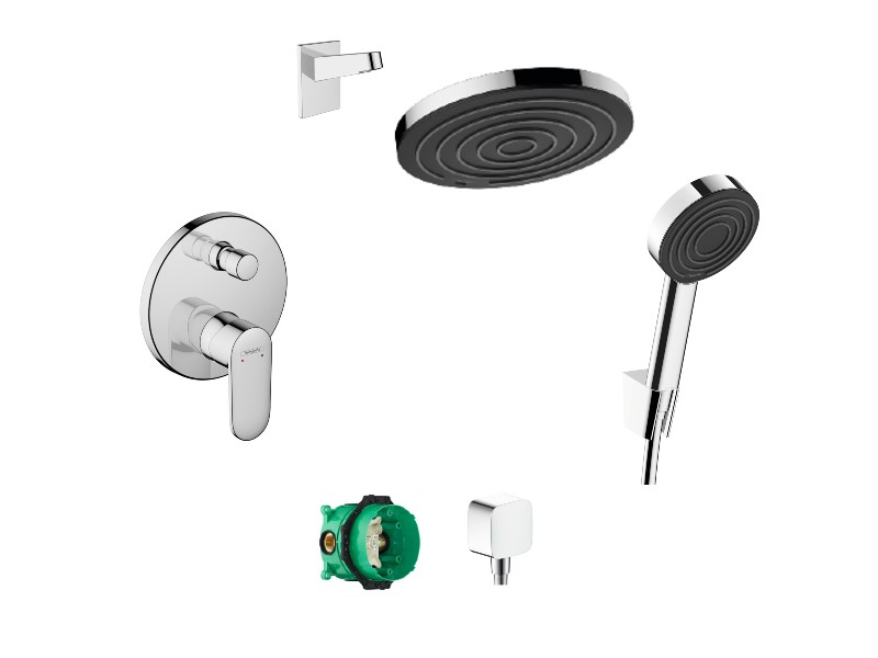 Hansgrohe Sistem de dus hansgrohe vernis blend, incastrat, 260 mm, 1 functie, crom, 71467000-2st