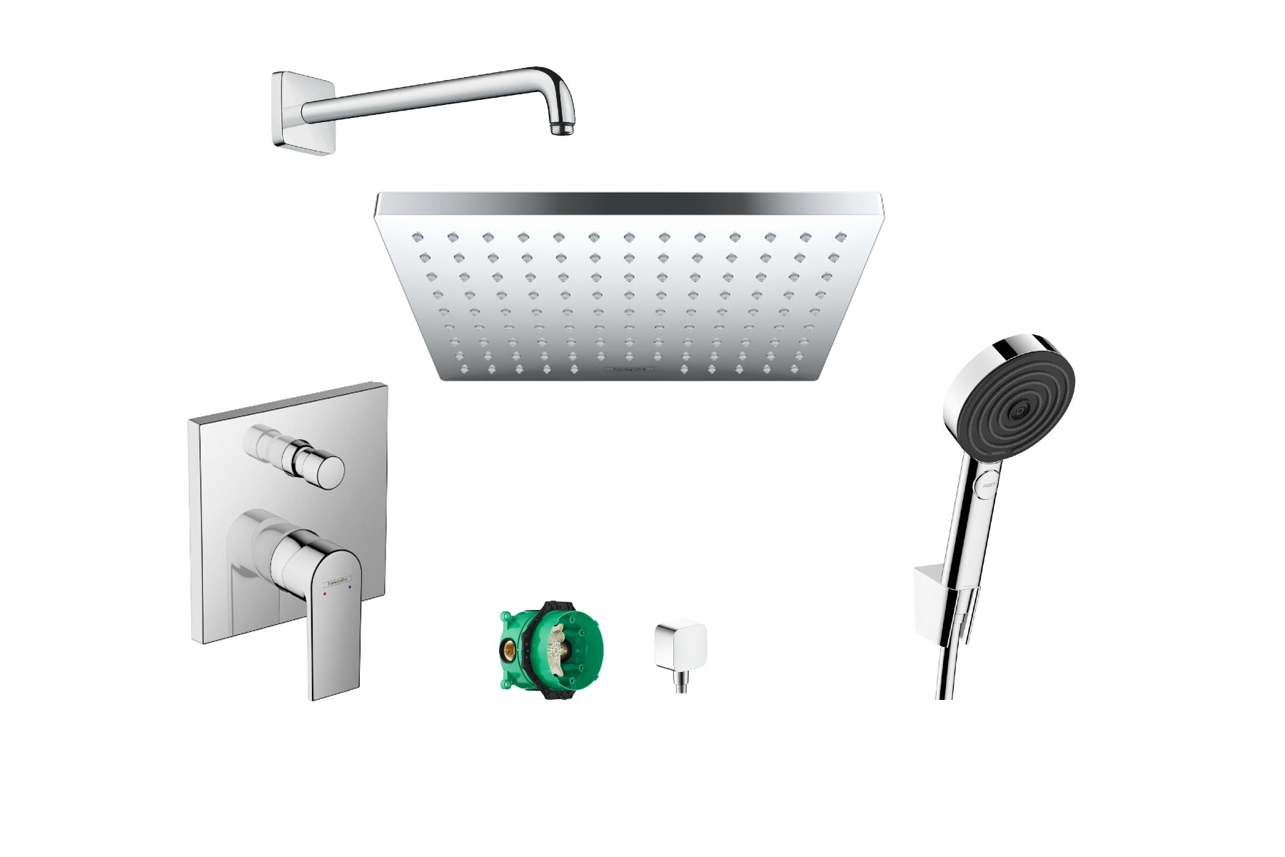 Hansgrohe Sistem de dus hansgrohe vernis shape, incastrat, 230 x 170 mm, crom, 26283000