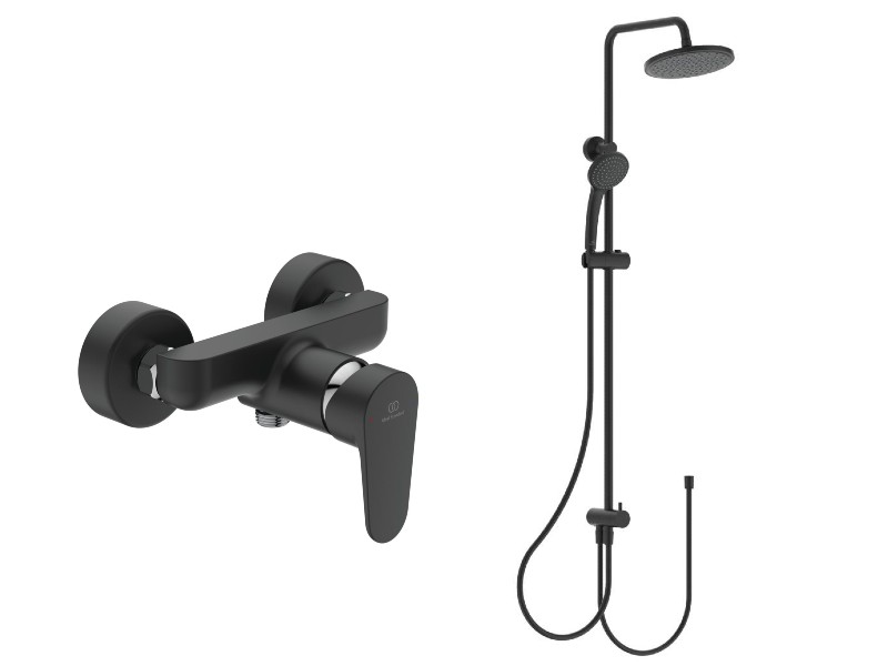 Ideal Standard Sistem de dus ideal standard cerafine bc499u4, 1/2'', aparent, monocomanda, 200 mm, 1 pulverizare, anti-calcar,