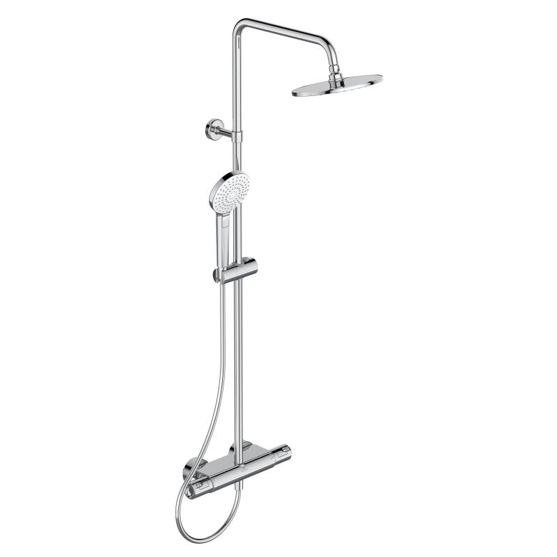 Ideal Standard Sistem de dus ideal standard ceratherm a7230aa, 1/2'', aparent, termostat, 200 mm,1 pulverizare, anti-calcar, crom