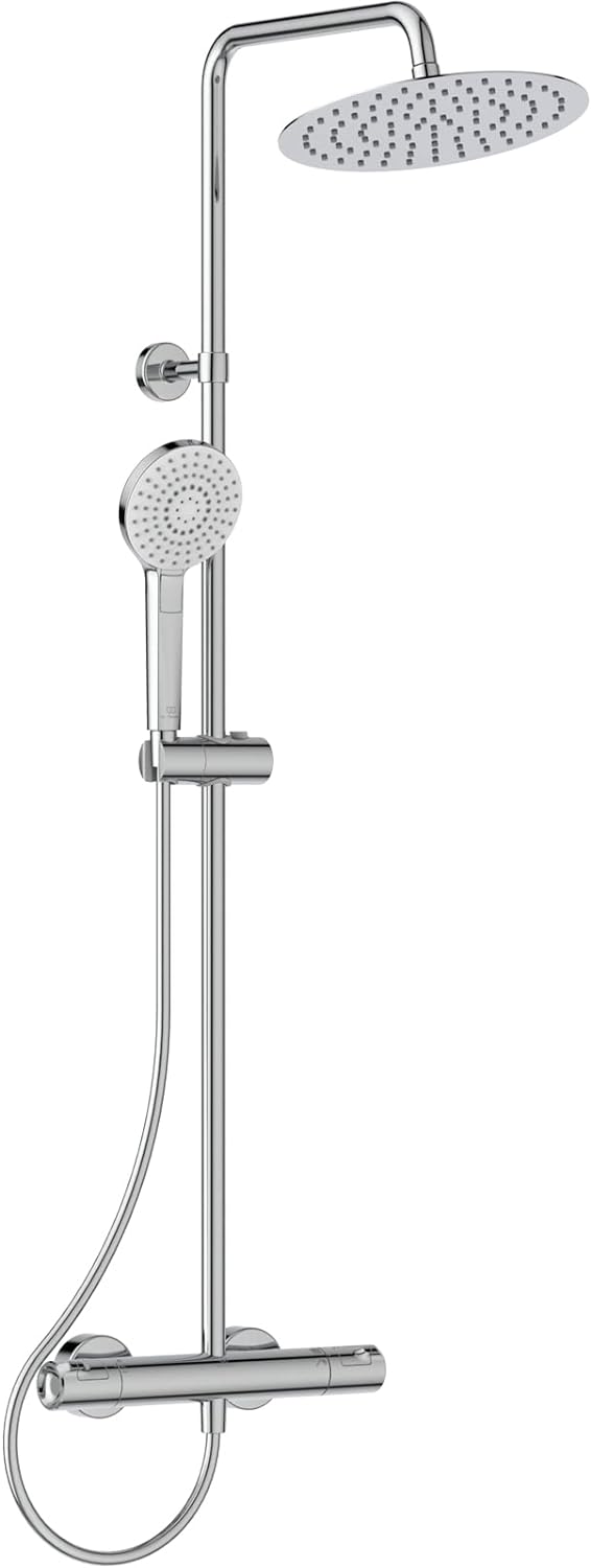 Ideal Standard Sistem de dus ideal standard ceratherm, aparent, termostat, 250 mm, 1 functie, crom, a7565aa