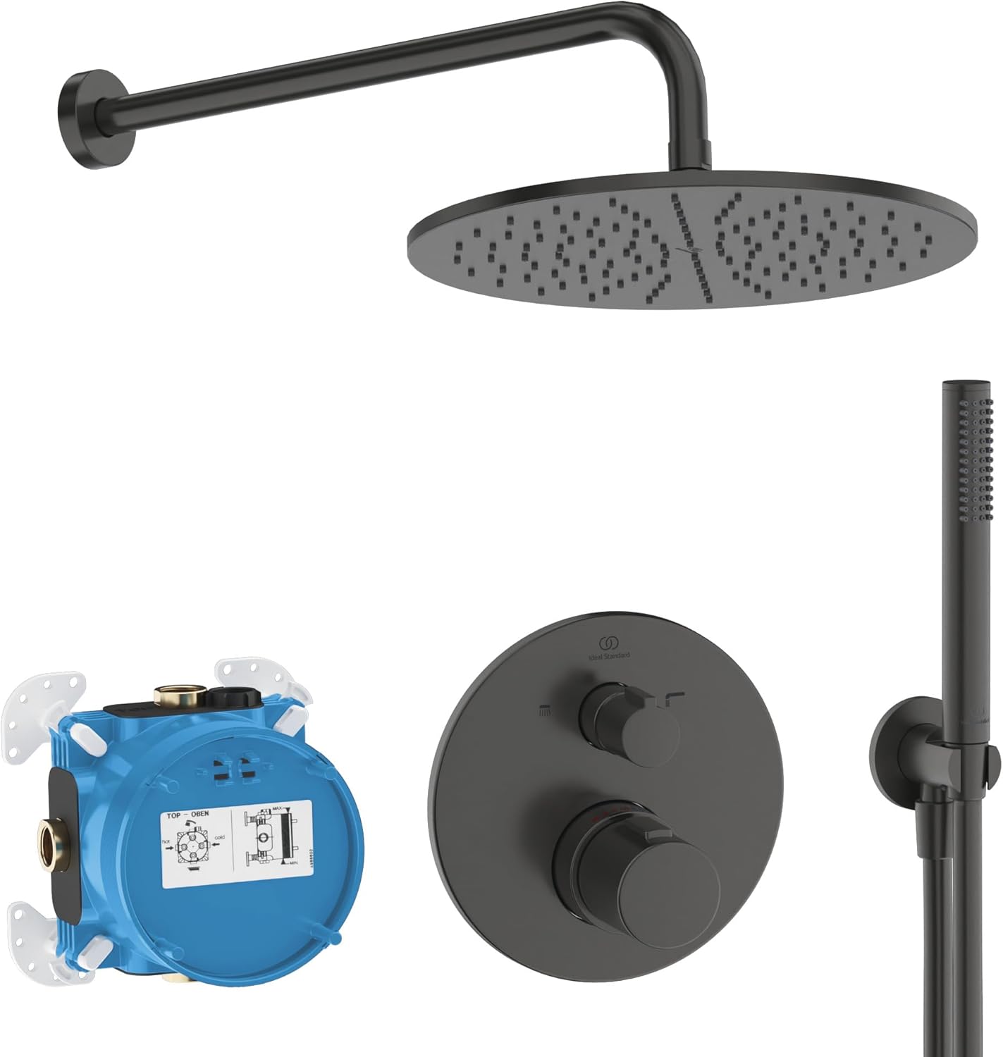 Lavita Sistem de dus lavita verdi, incastrat, 250 mm, 1 functie, mat, negru, 41581