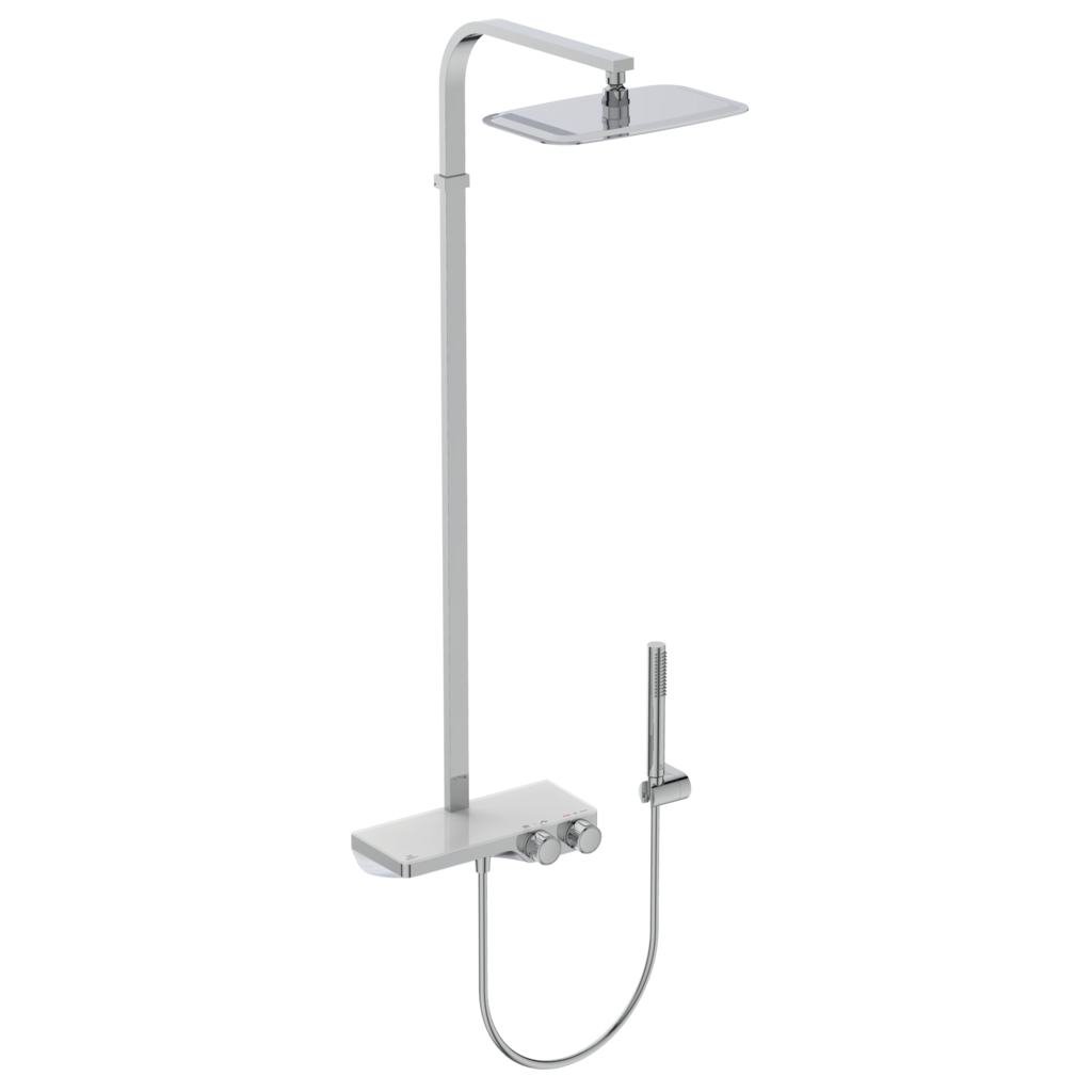 Ideal Standard Sistem de dus ideal standard ceratherm s200 a7332aa, 1/2'', aparent, termostat, 1 pulverizare, 300 x 200 mm, crom