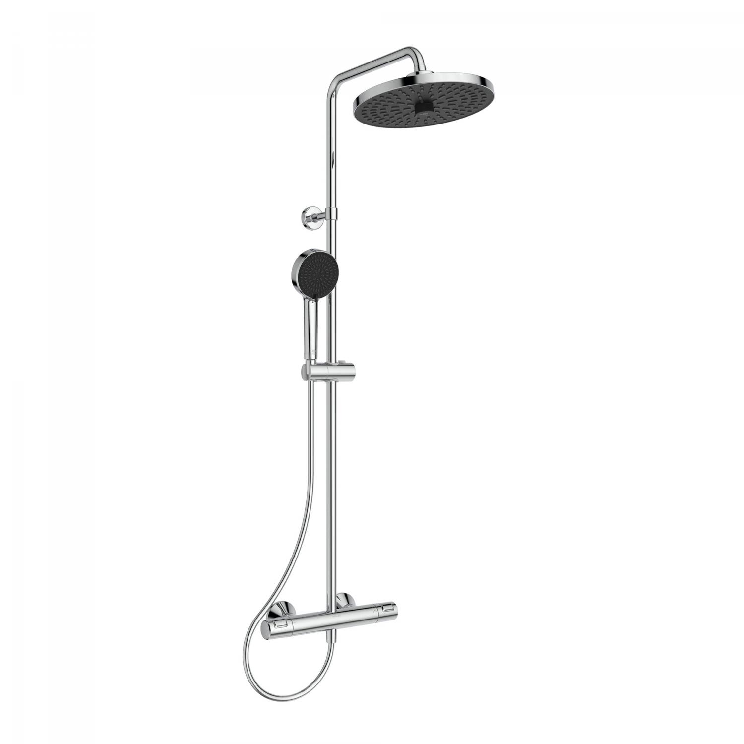 Ideal Standard Sistem de dus ideal standard ceratherm t25+, aparent, termostat, 260 mm, 1 functie, crom, a7210aa