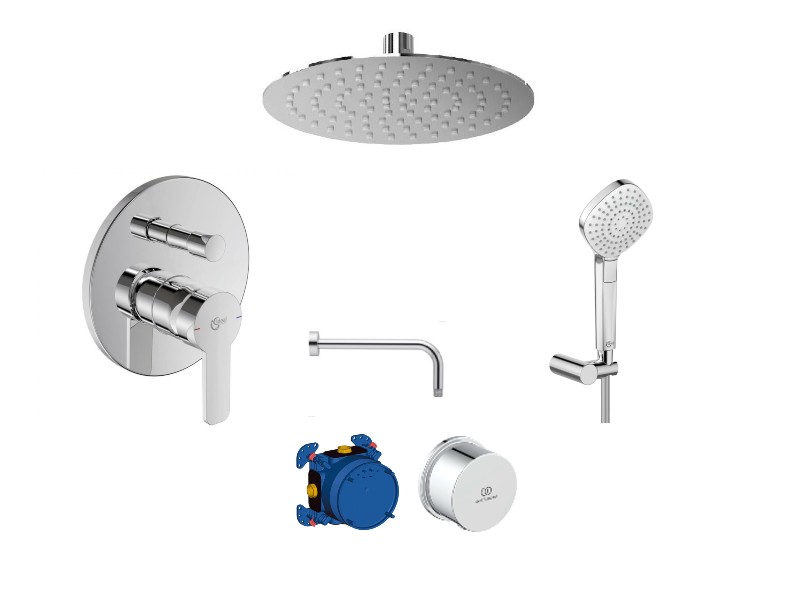 Ideal Standard Sistem de dus ideal standard gio, incastrat, 300 mm, set dus, crom, a6276aa-9st