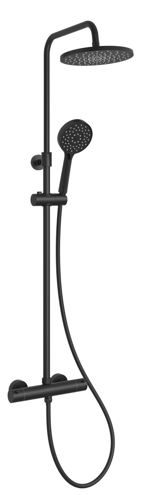 Kielle  Sistem de dus kielle oudee 20602024, 1/2'', aparent, termostat, 228 mm, 2 functii, mat, negru