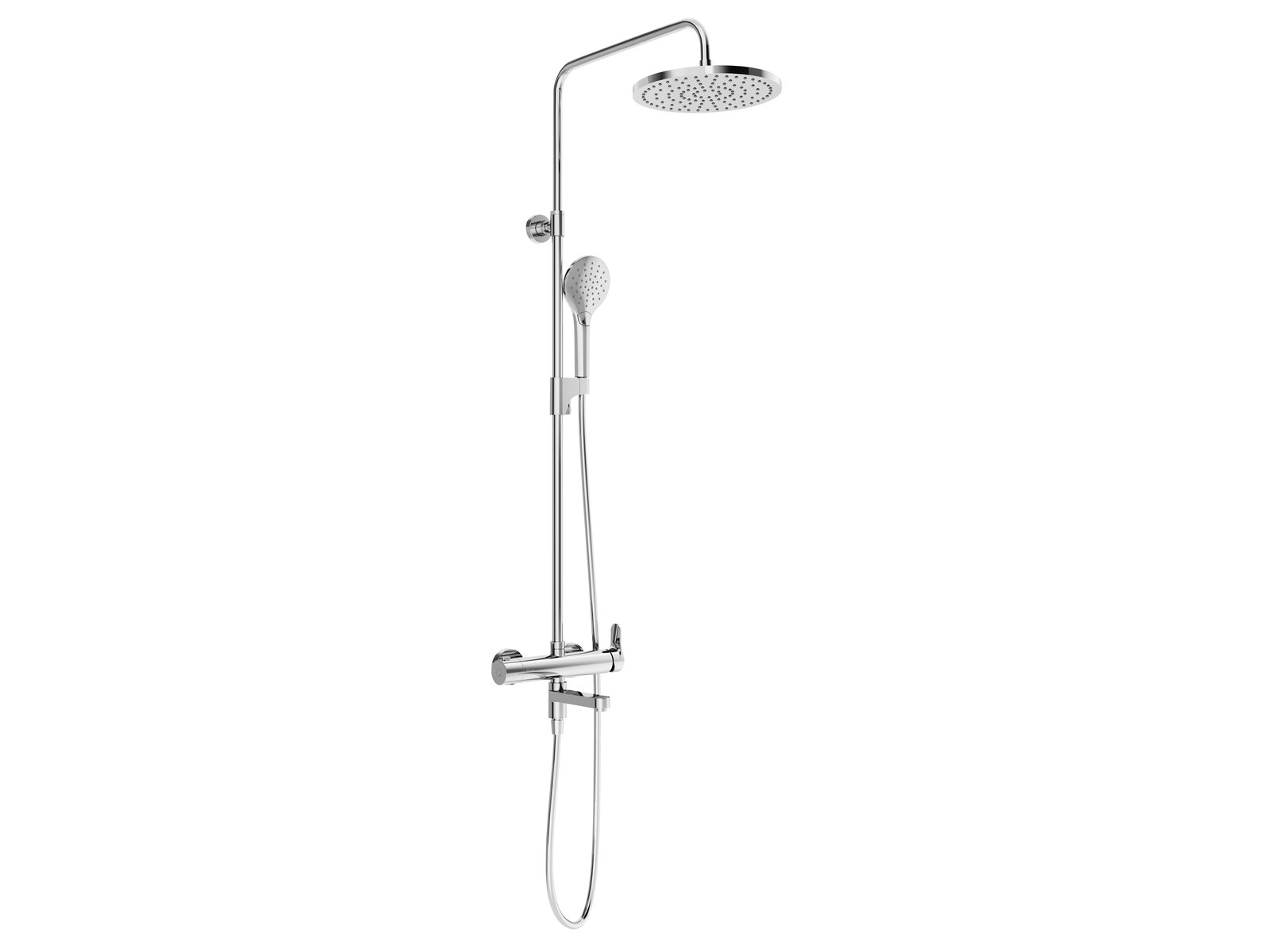 Ravak  Sistem de dus ravak, aparent, 250 mm, pipa cada, crom, x07p642