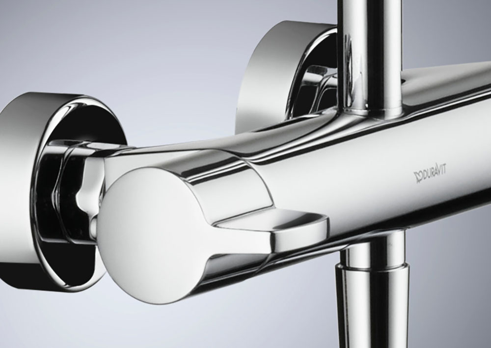 Sistem de dus Duravit B14280008010, dus B.1, tip incastrare aparent, pentru dus, pentru un dus confortabil zilnic, crom [8]
