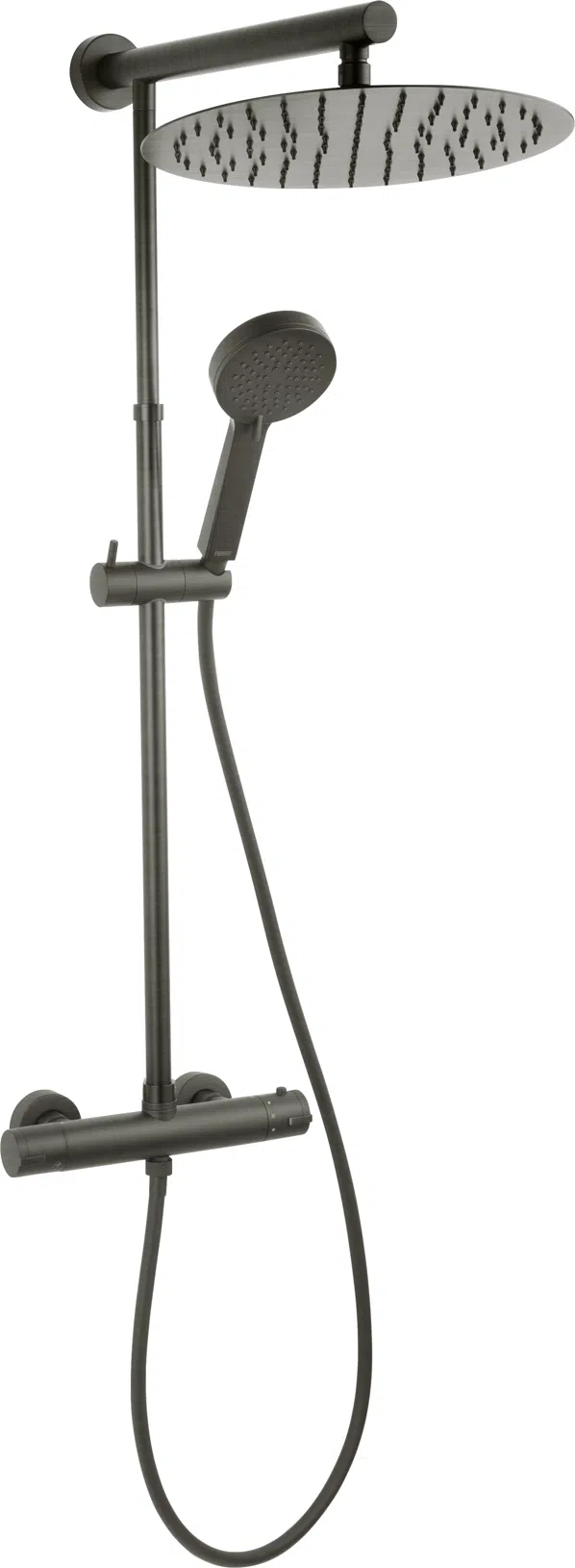 Ferro Sistem dus ferro trevi, aparent, termostat, 300 mm, 1 functie, mat, antracit, np75-trv7u-gm