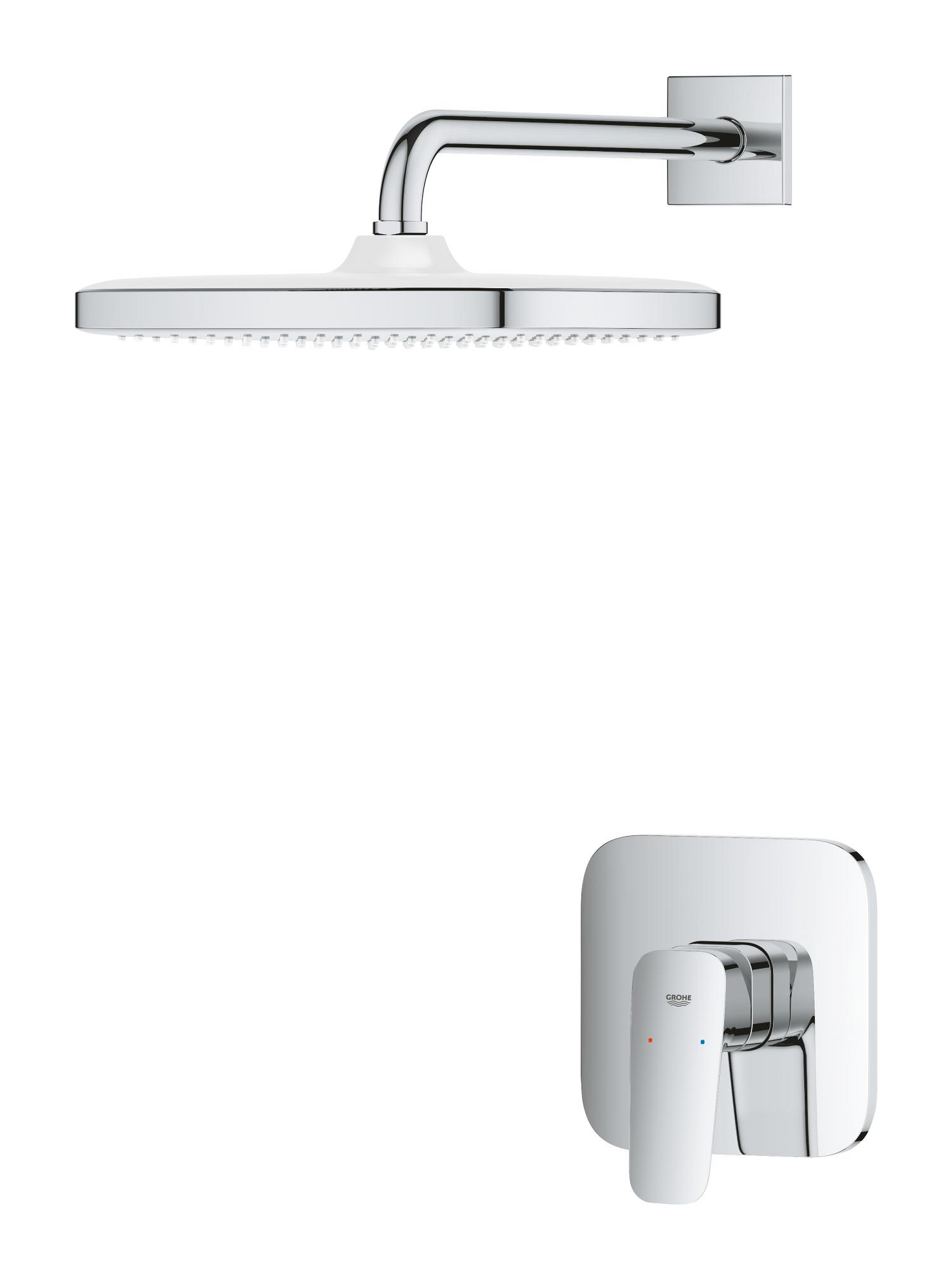 Sistem de dus Grohe 1053340000, dus Cubeo, tip incastrare incastrat, pentru dus, tip comanda monocomanda, crom [2]
