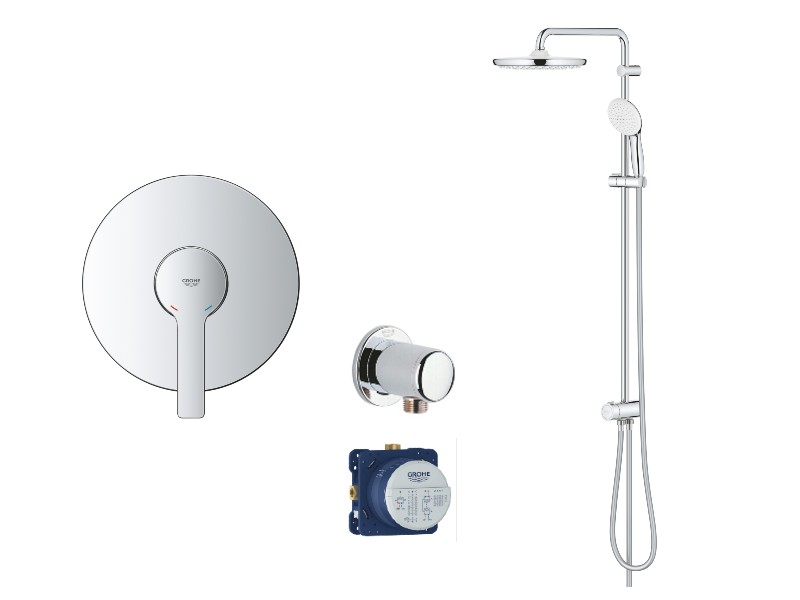 Grohe Sistem dus grohe lineare, incastrat, 250 mm, 1 functie, crom, 24063001-5st