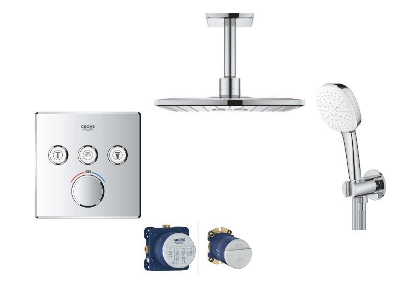 Grohe Sistem dus grohe smartcontrol, incastrat, 310 mm, termostat, 3 functii, crom, 29126000-1st