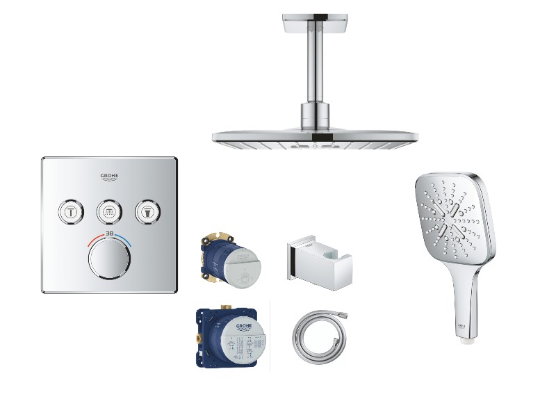 Grohe Sistem dus grohe smartcontrol, incastrat, 310 mm, termostat, 3 functii, crom, 29126000-4st