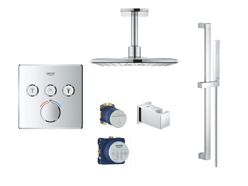 Grohe Sistem dus grohe smartcontrol, incastrat, 310 mm, termostat, 3 functii, crom, 29126000-8st