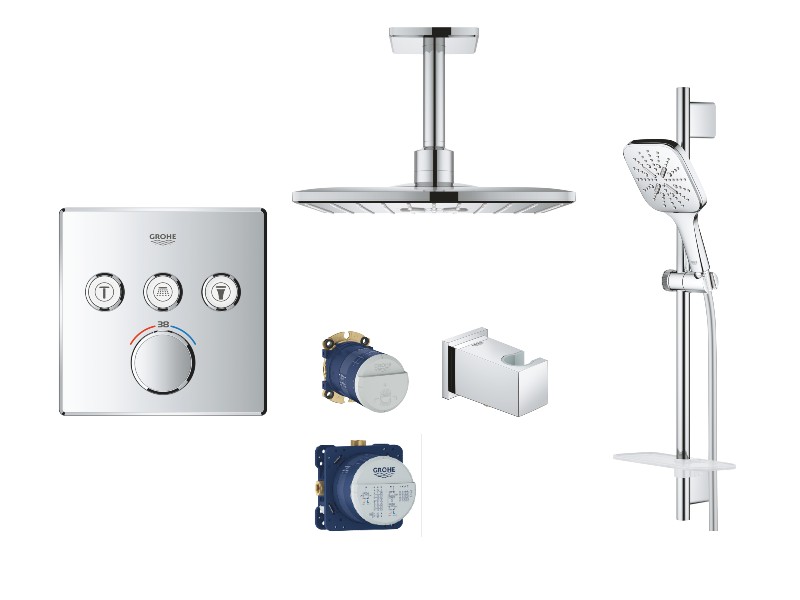 Grohe Sistem dus grohe smartcontrol, incastrat, 310 mm, termostat, 3 functii, crom, 29126000-9st