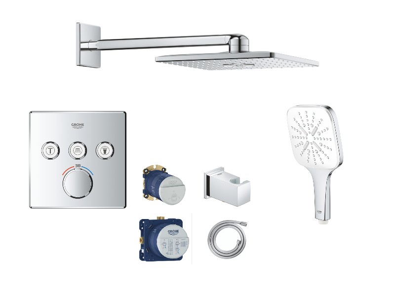 Grohe Sistem dus grohe smartcontrol, incastrat, 310 mm, termostat, 3 functii, crom, 29126000-13st