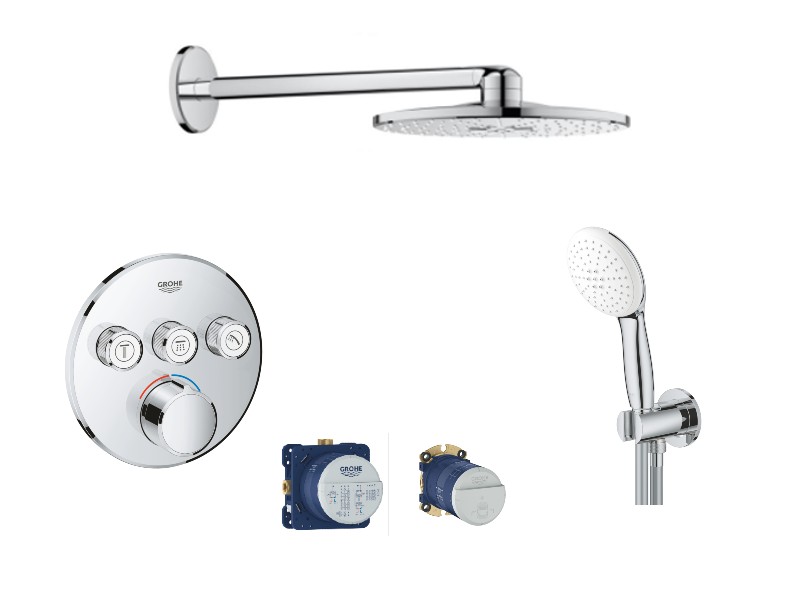 Grohe Sistem dus grohe smartcontrol, incastrat, 310 mm, 3 functii, crom, 29146000-3st