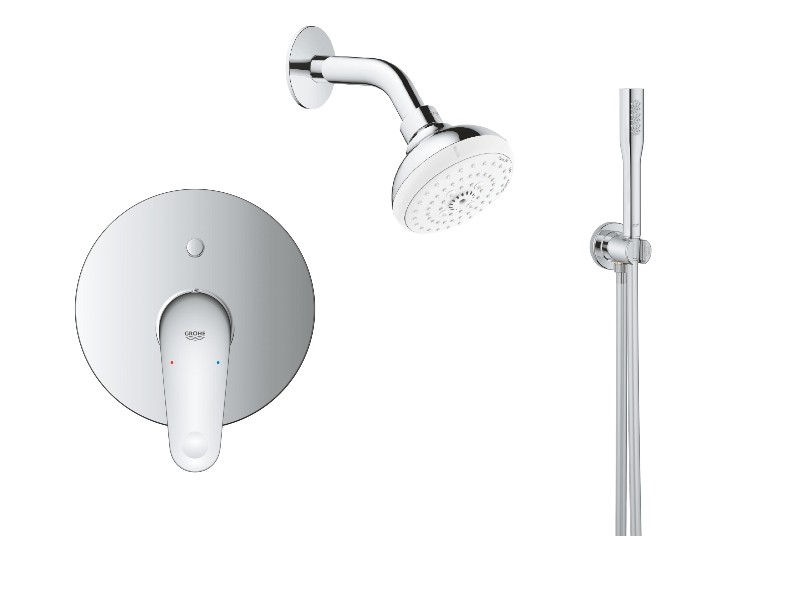 Grohe Sistem dus grohe swift, incastrat, 100 mm, set dus, crom, 24336001-7st