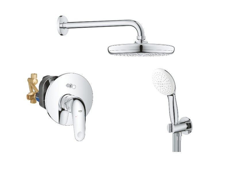 Grohe Sistem dus grohe swift, incastrat, 210 mm, set dus, crom, 24336001-2st