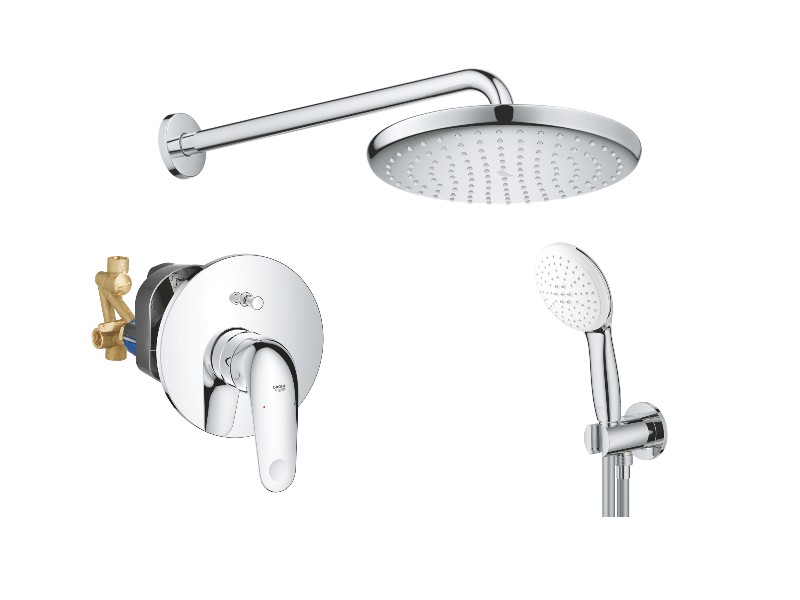 Grohe Sistem dus grohe swift, incastrat, 250 mm, set dus, crom, 24336001-1st