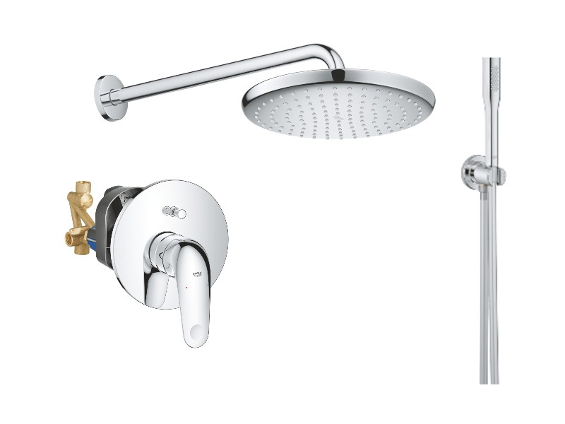 Grohe Sistem dus grohe swift, incastrat, 250 mm, set dus, crom, 24336001-5st