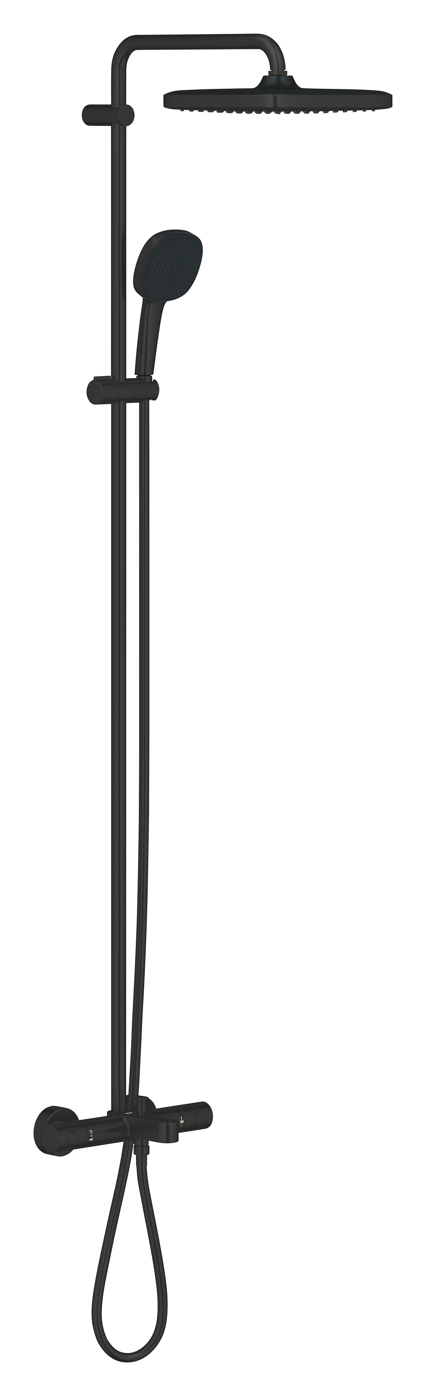 Sistem dus Grohe 269842431, 250 mm, 1 bar, 110 mm, 1.75 m, 1588 mm, 412 mm, 1 functii palarie dus, Negru