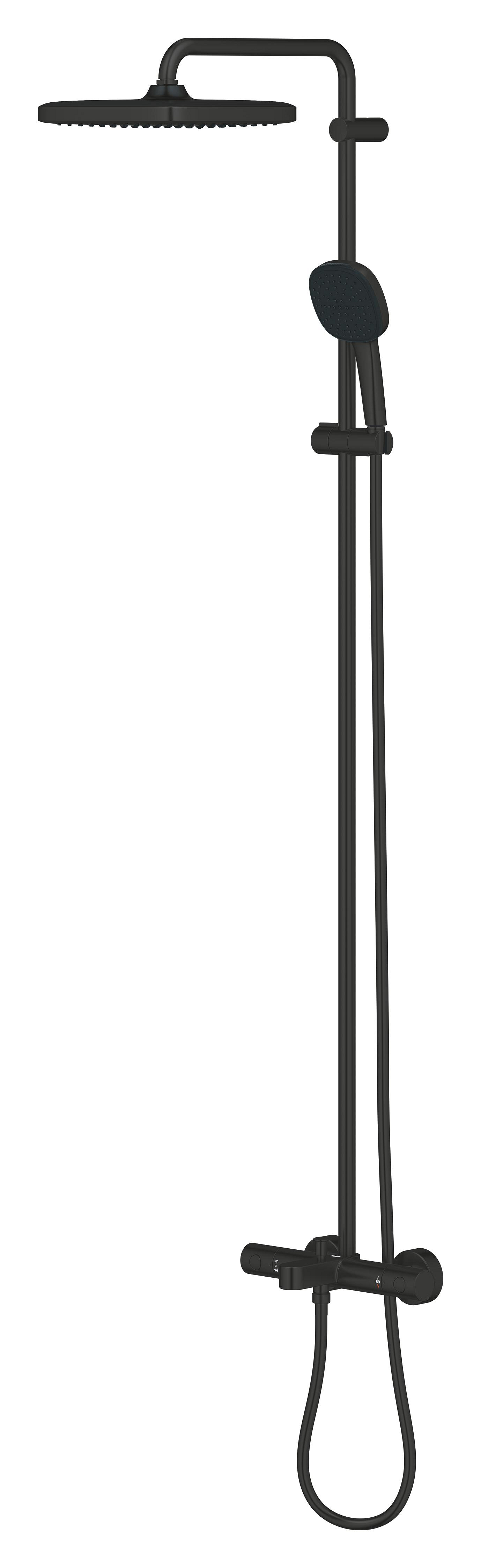 Sistem dus Grohe 269842431, 250 mm, 1 bar, 110 mm, 1.75 m, 1588 mm, 412 mm, 1 functii palarie dus, Negru