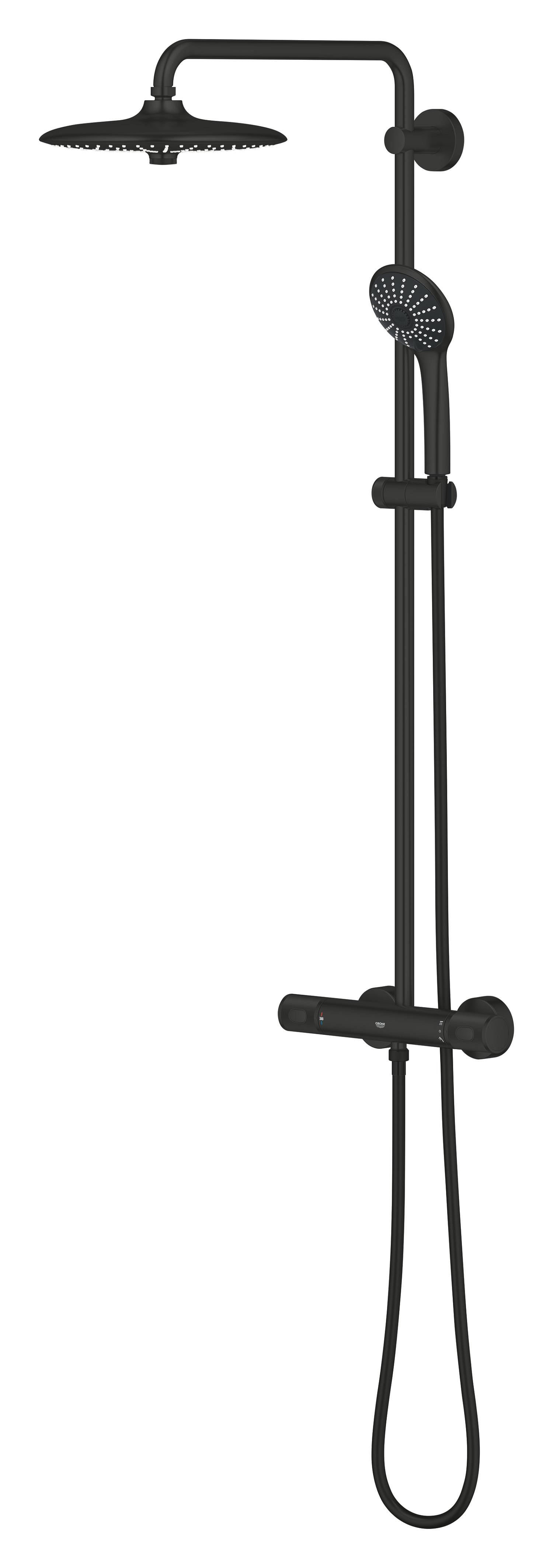 Sistem de dus Grohe 264032432, dus Vitalio Joy, tip incastrare aparent, pentru dus, termostat, negru [4]