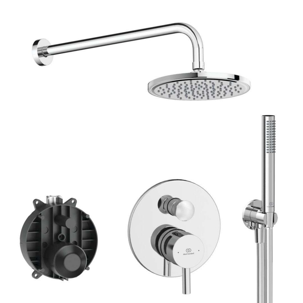 Ideal Standard Sistem dus ideal standard ceraline, incastrat, 200 mm, 1 functie, crom, bd192aa