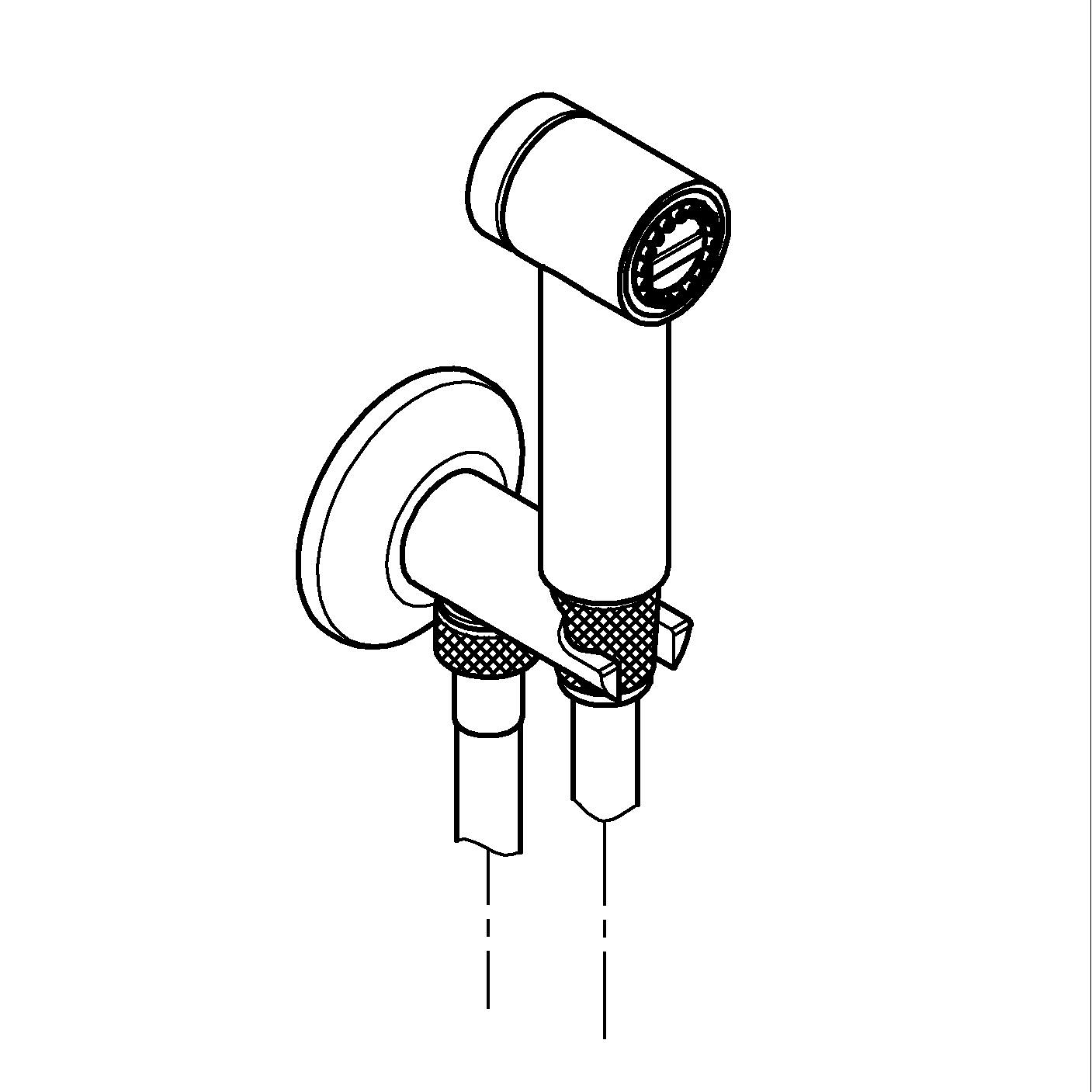 Sistem dus igienic Grohe 26841000, AQUA, tip comanda mixer monocomanda, tip comanda dus trigger, crom [2]