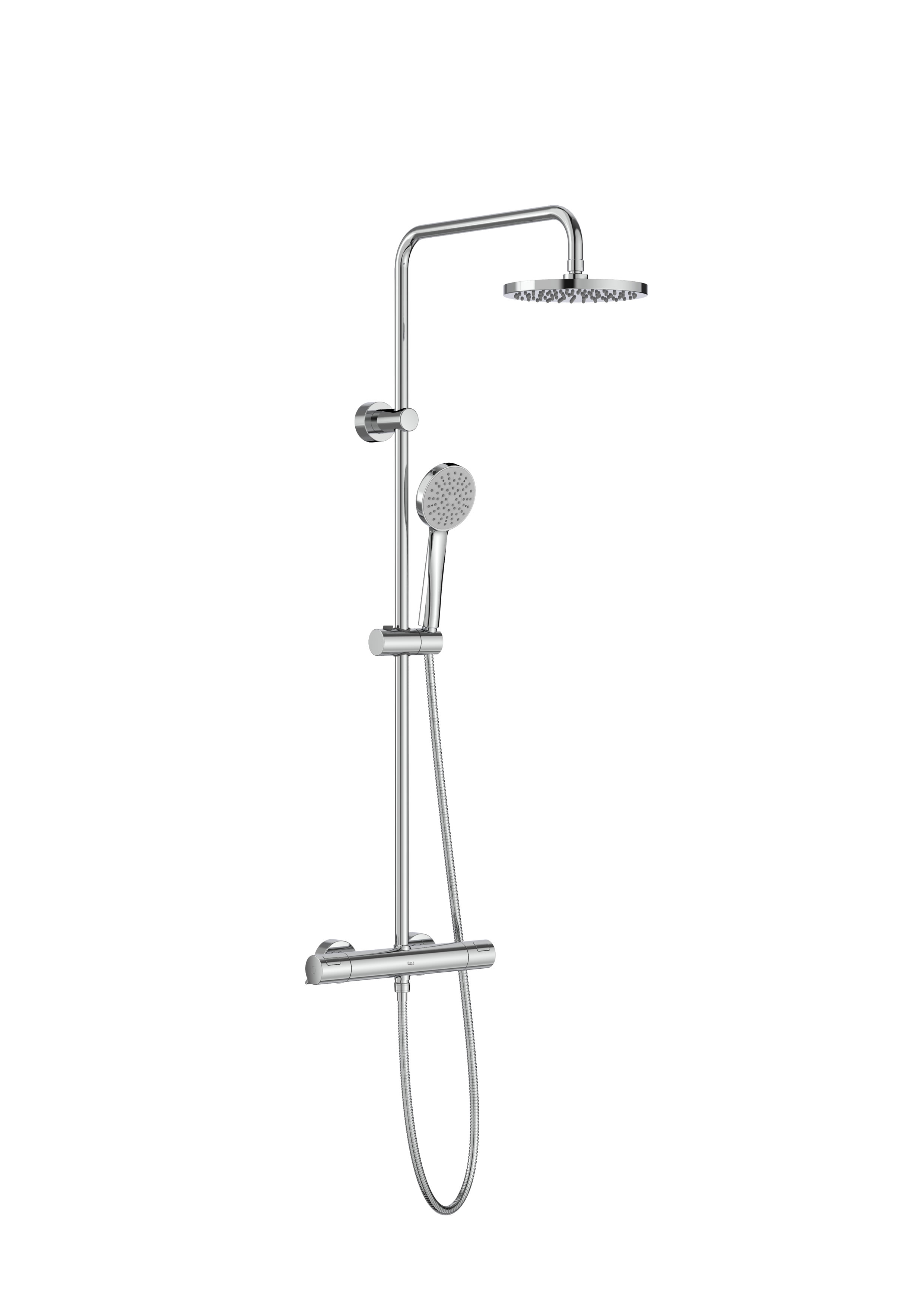 Roca Sistem dus roca victoria, aparent, termostat, 200 mm, 1 functie, crom, a5a9f18c00