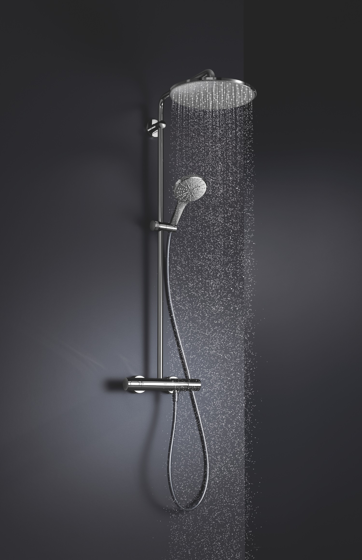 Sistem de dus Grohe 26647000, Rainshower SmartActive 310, tip incastrare aparent, pentru dus, termostat, crom [4]