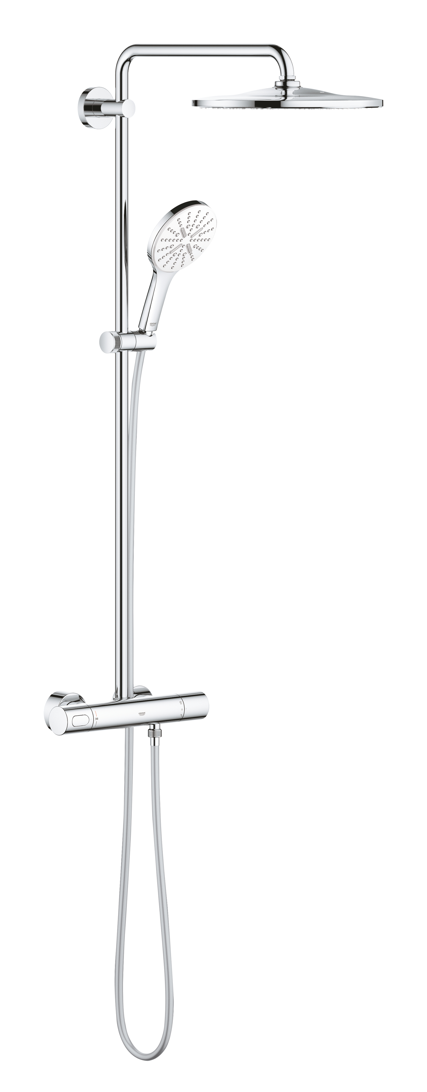 Grohe Sistem de dus grohe rainshower smartactive 310, termostat, aparent, 310 mm, 1 functie, crom, 26647ls0