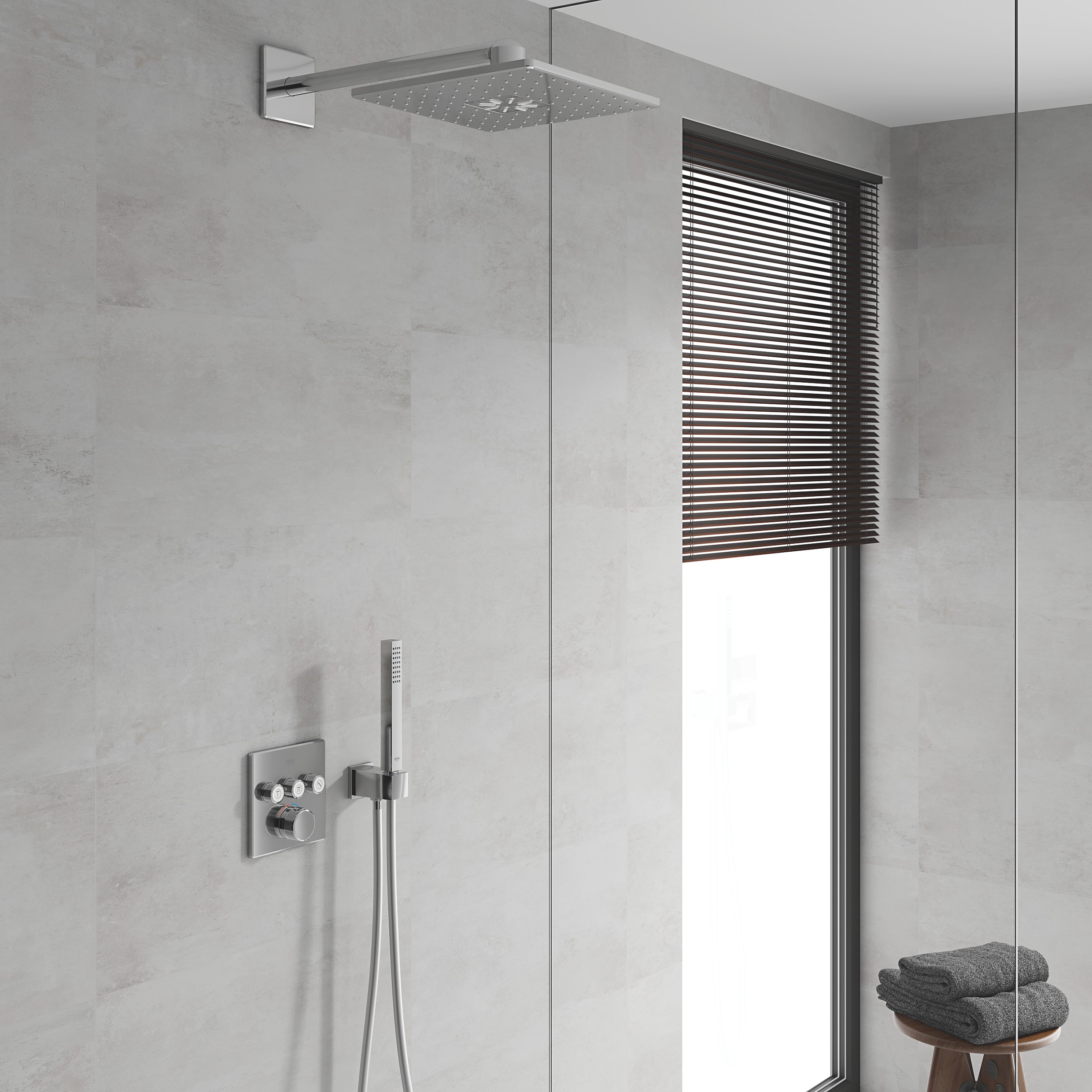 Sistem de dus Grohe 34712000, 310 mm, 1 bar, 66 mm, 1.5 m, 430 mm, 2 functii palarie dus, 1 functii para dus, Crom