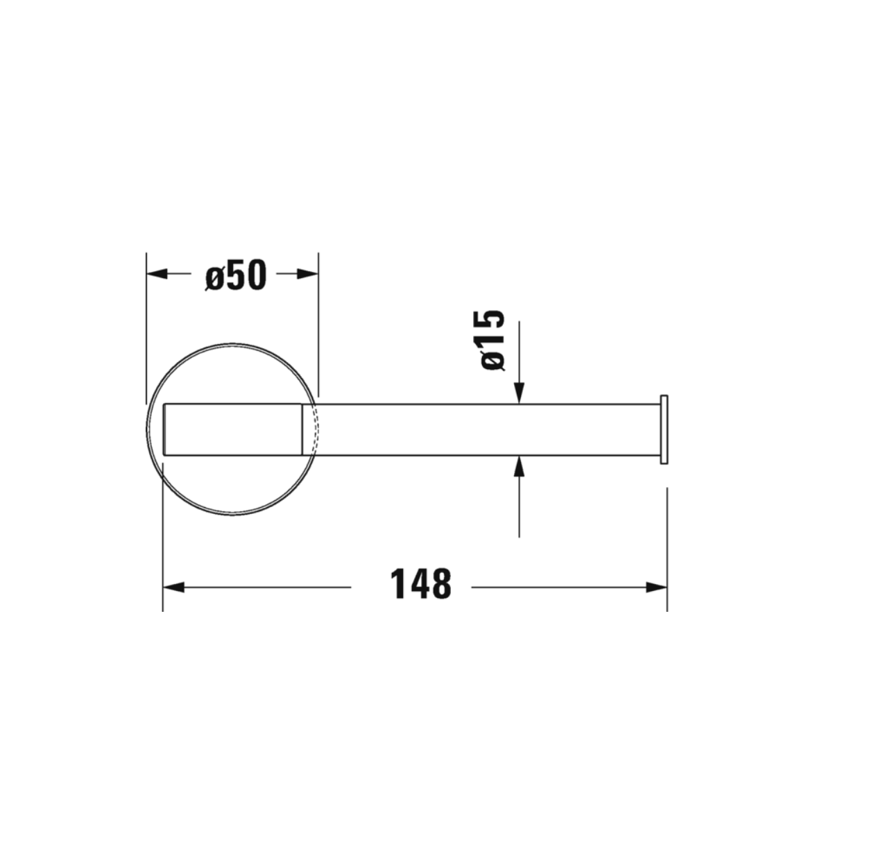 Suport hartie Duravit 0099371000, igienica Starck T, tip instalare pe perete, numar orificii instalare 2, crom [4]