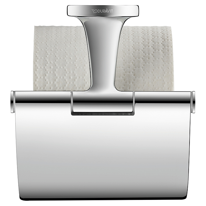 Suport hartie Duravit 0099401000, igienica Starck T, tip instalare pe perete, numar orificii instalare 2, crom [2]