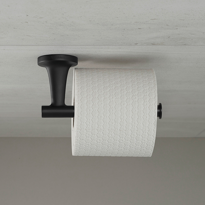 Suport hartie Duravit 0099374600, igienica Starck T, tip instalare pe perete, numar orificii instalare 2, negru [2]