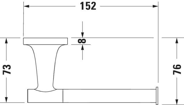 Suport hartie Duravit 0099374600, igienica Starck T, tip instalare pe perete, numar orificii instalare 2, negru [5]