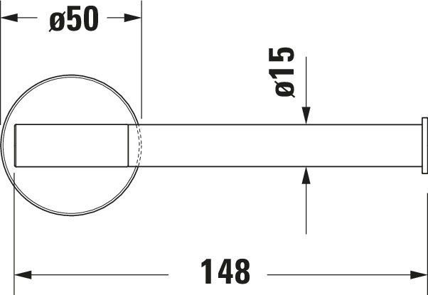 Suport hartie Duravit 0099374600, igienica Starck T, tip instalare pe perete, numar orificii instalare 2, negru [6]