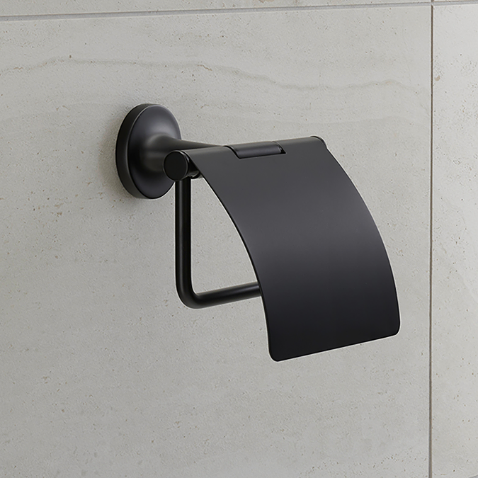 Suport hartie Duravit 0099404600, igienica Starck T, tip instalare pe perete, numar orificii instalare 2, negru [3]