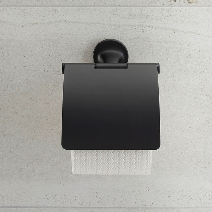 Suport hartie Duravit 0099404600, igienica Starck T, tip instalare pe perete, numar orificii instalare 2, negru [4]