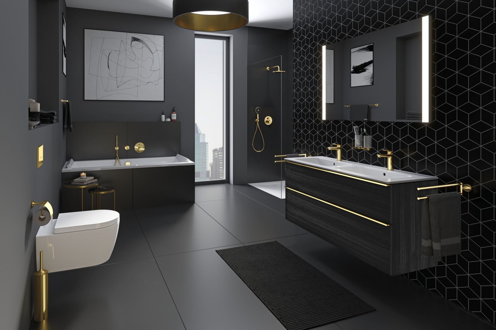 Suport hartie Duravit 0099403400, igienica Starck T, tip instalare pe perete, numar orificii instalare 2, auriu [5]