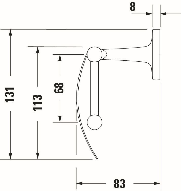 Suport hartie Duravit 0099400400, igienica Starck T, tip instalare pe perete, numar orificii instalare 2, bronz [4]