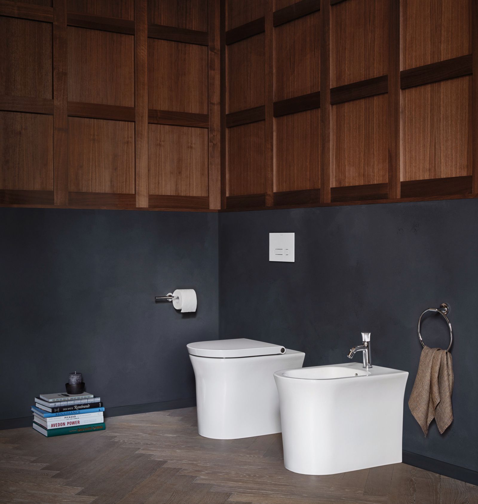Suport hartie Duravit 0099381000, igienica Starck T, tip instalare pe perete, numar role hartie 2, crom [10]