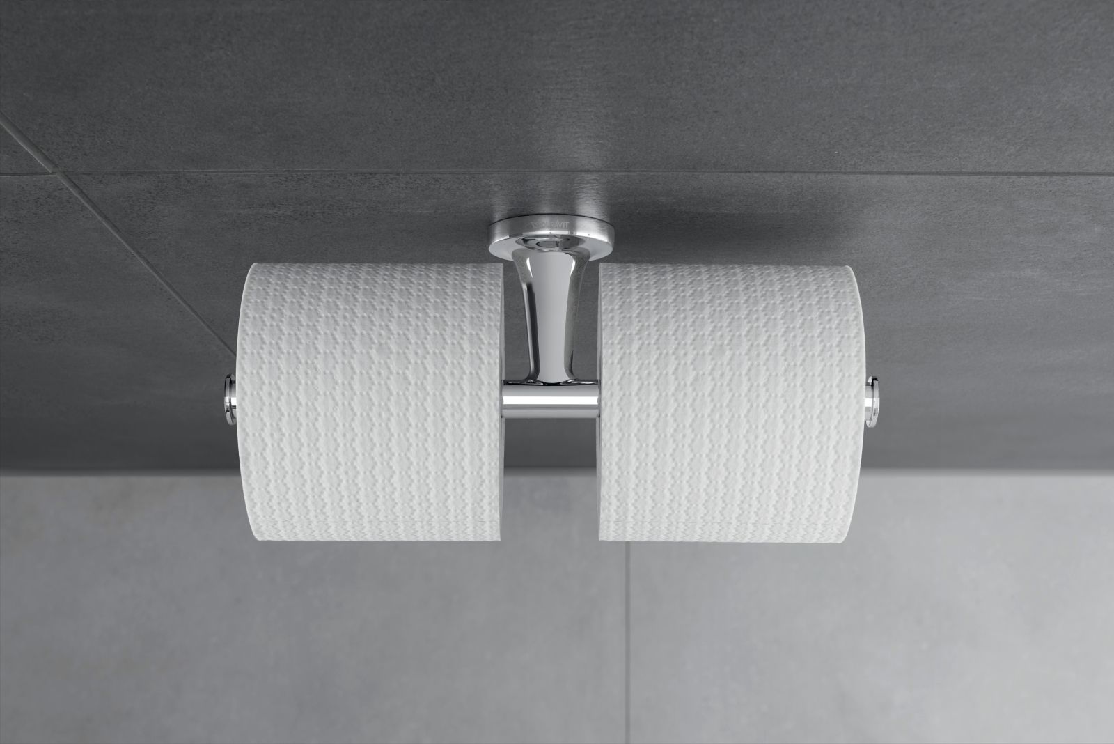 Suport hartie Duravit 0099381000, igienica Starck T, tip instalare pe perete, numar role hartie 2, crom [5]