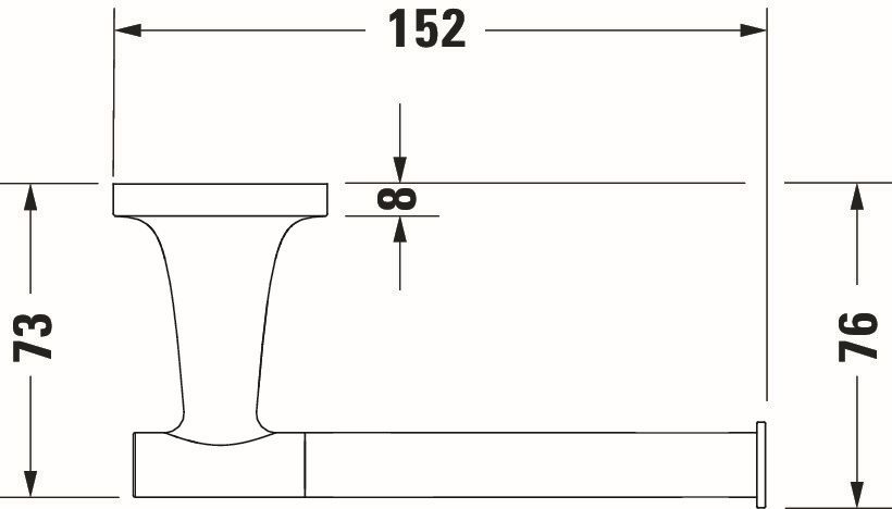 Suport hartie Duravit 0099377000, igienica Starck T, tip instalare pe perete, numar orificii instalare 2, otel satinat [7]