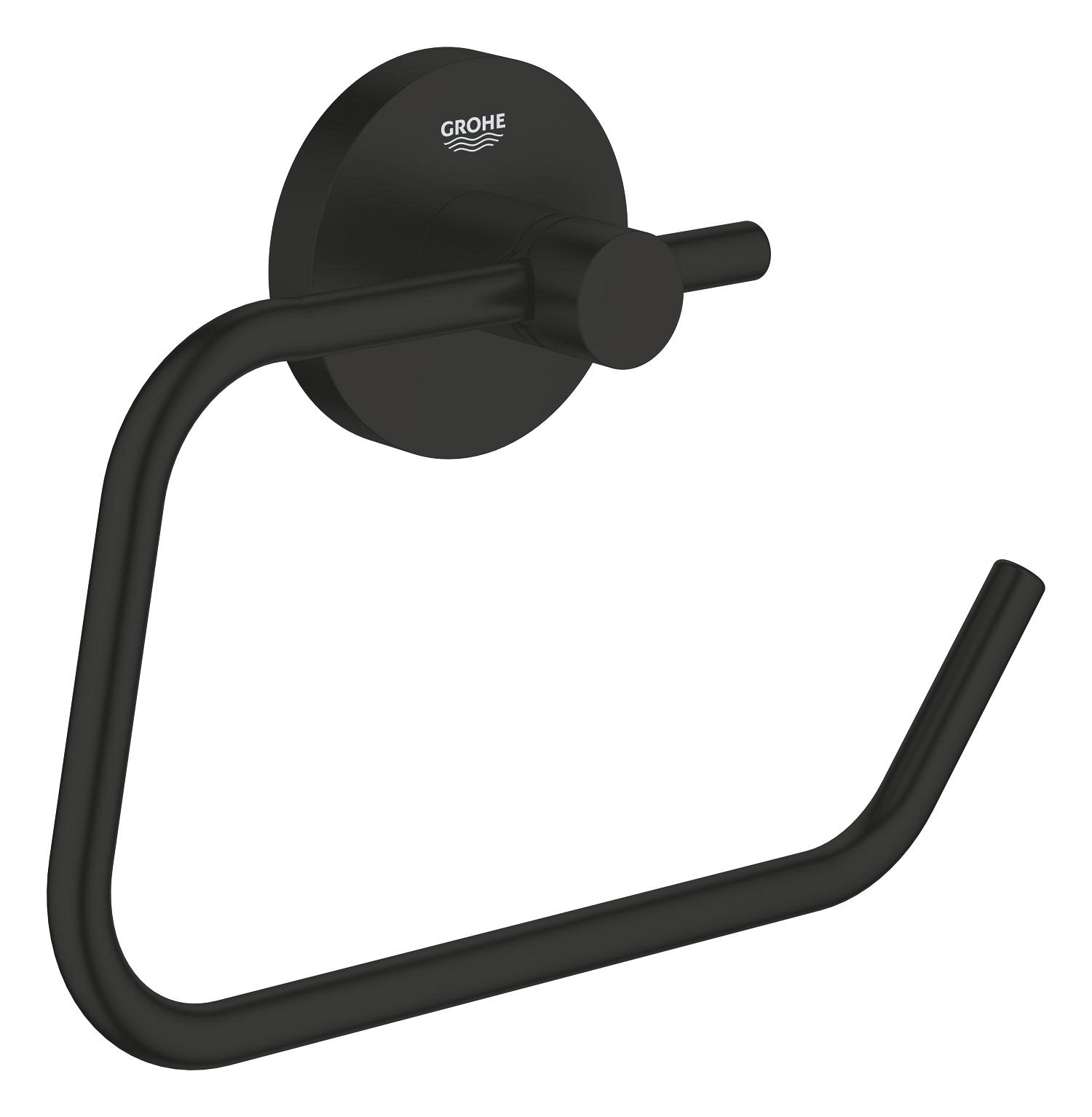 Grohe Suport hartie igienica grohe essentials, pe perete, metal, mat, negru, 1024722430