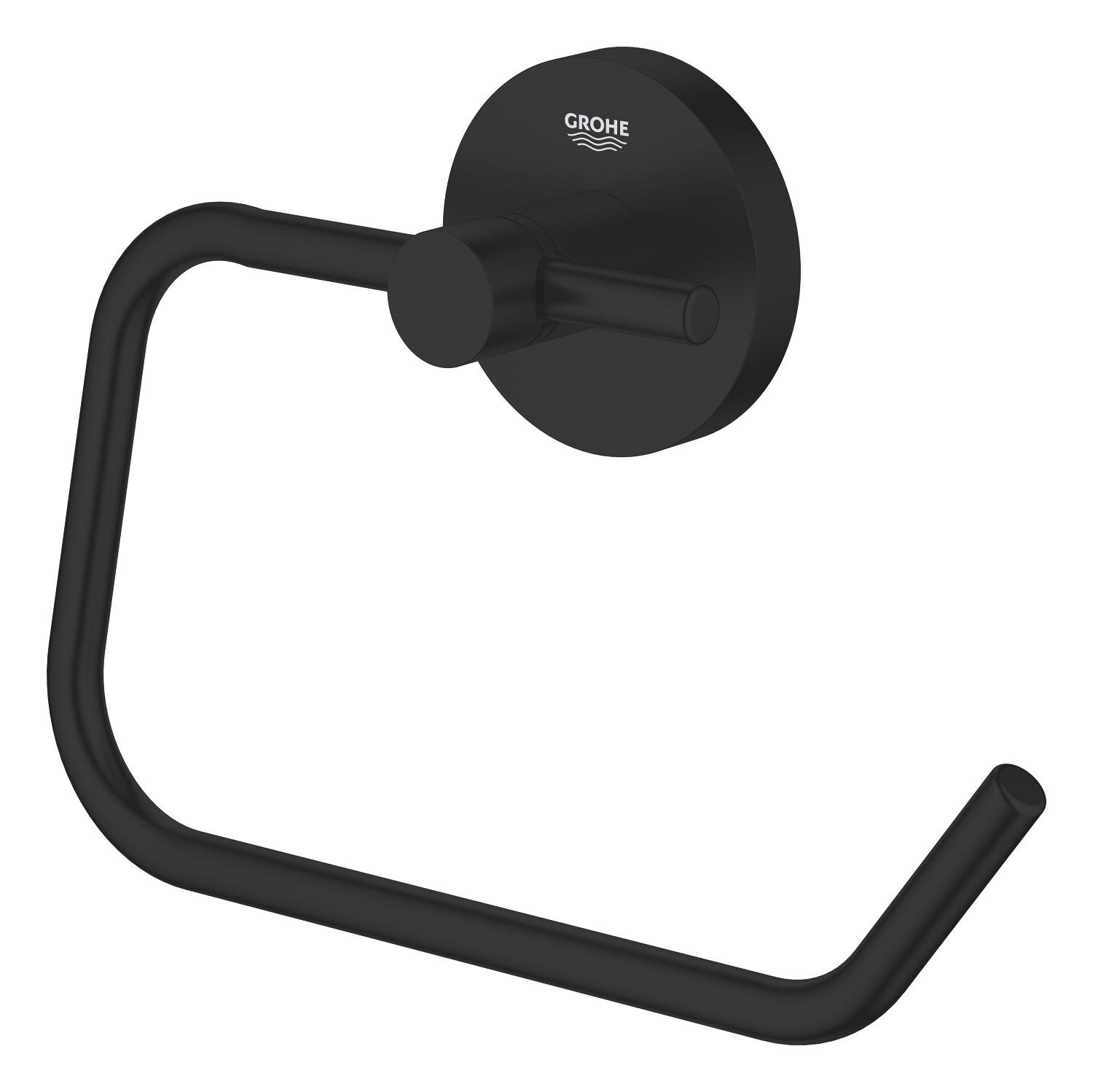 Suport hartie igienica Grohe 1024722430, 119 mm, 167 mm, 1 role hartie, 2 orificii instalare, pivotanta, Negru